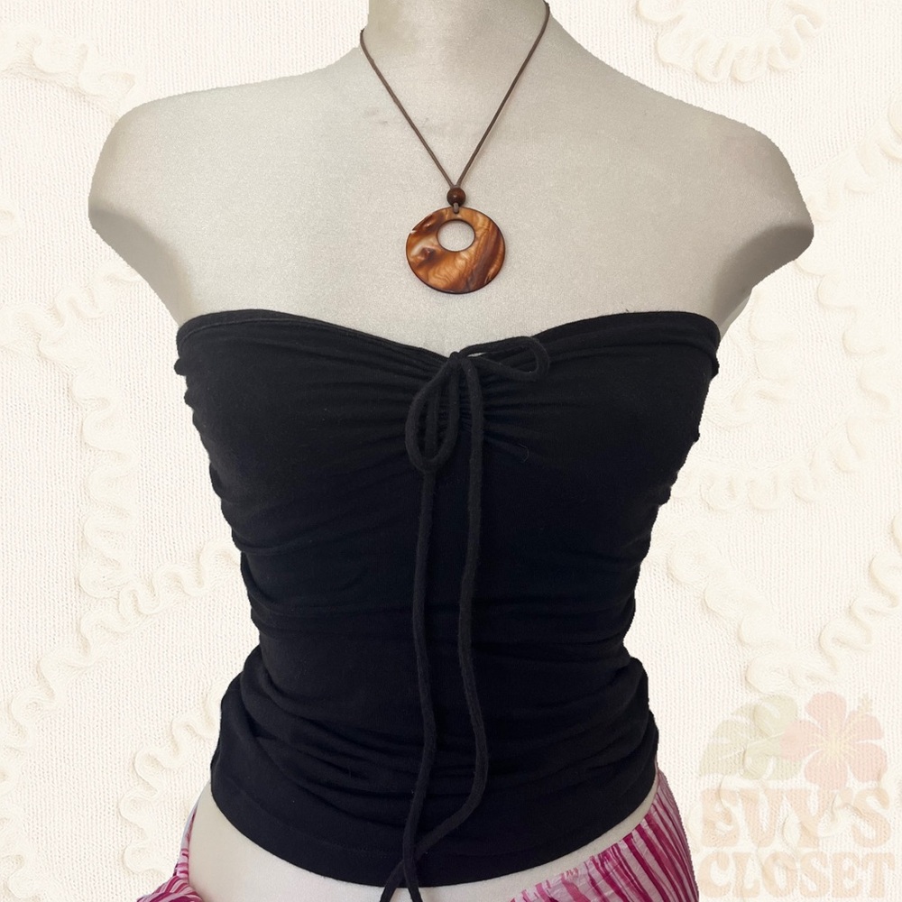 Vintage Black ‘Bra Top’ Tube Top Size S